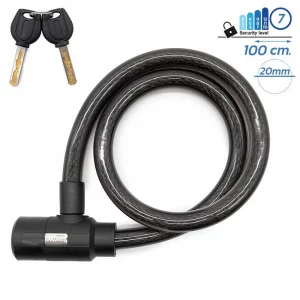 Candado de cable con llave 100CM